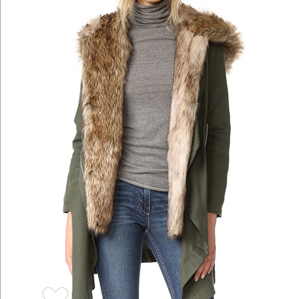 BB Dakota detachable faux fur vest and jacket